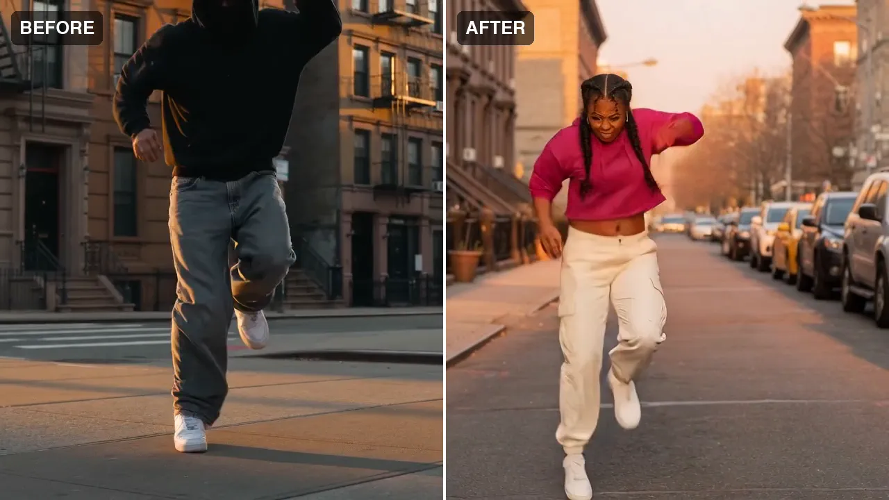A street routine, performed by someone else, beat for beat.