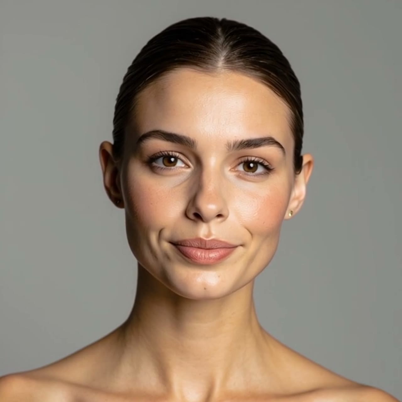 Exemple créé avec Hailuo 2.3 Fast : The portrait comes alive: she exhales, tilts her head slightly and glances off frame, everything else holding still.